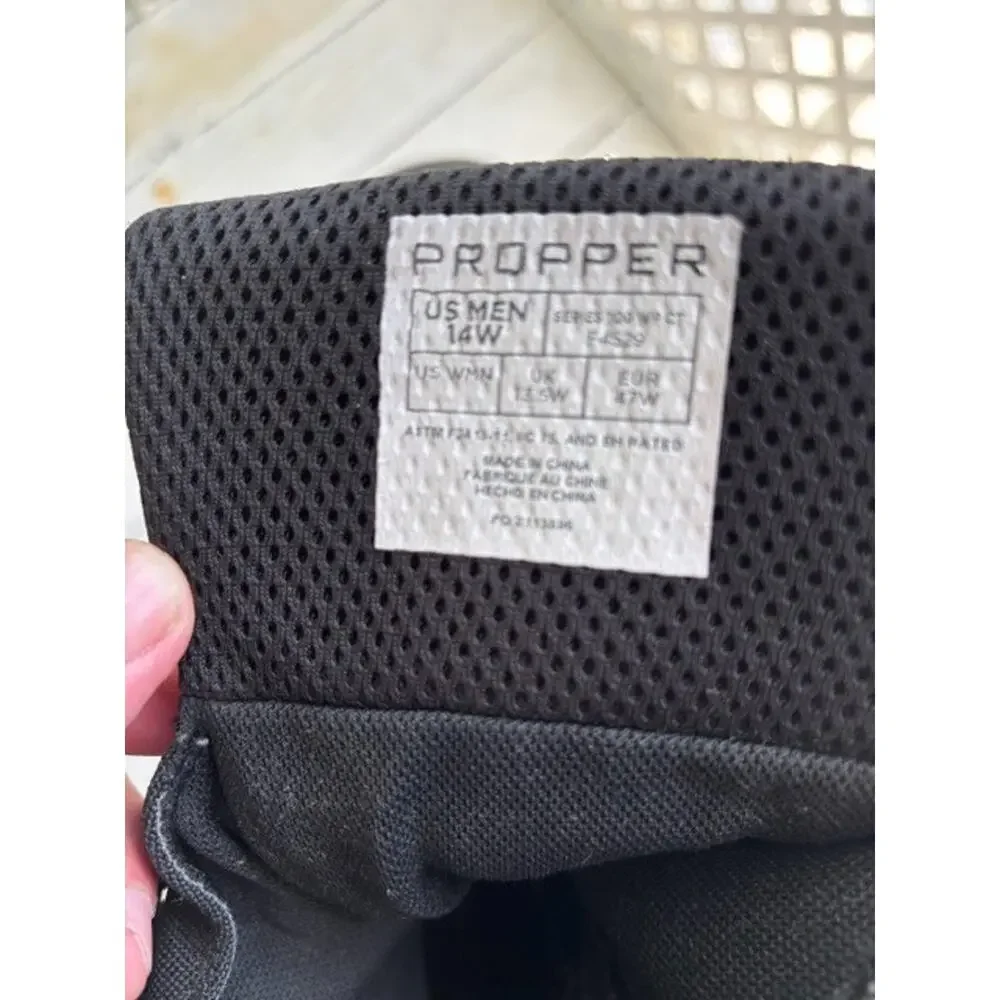 Propper Tactical Duty Boots Black Leather Side Zip Combat Military Men's Size 14